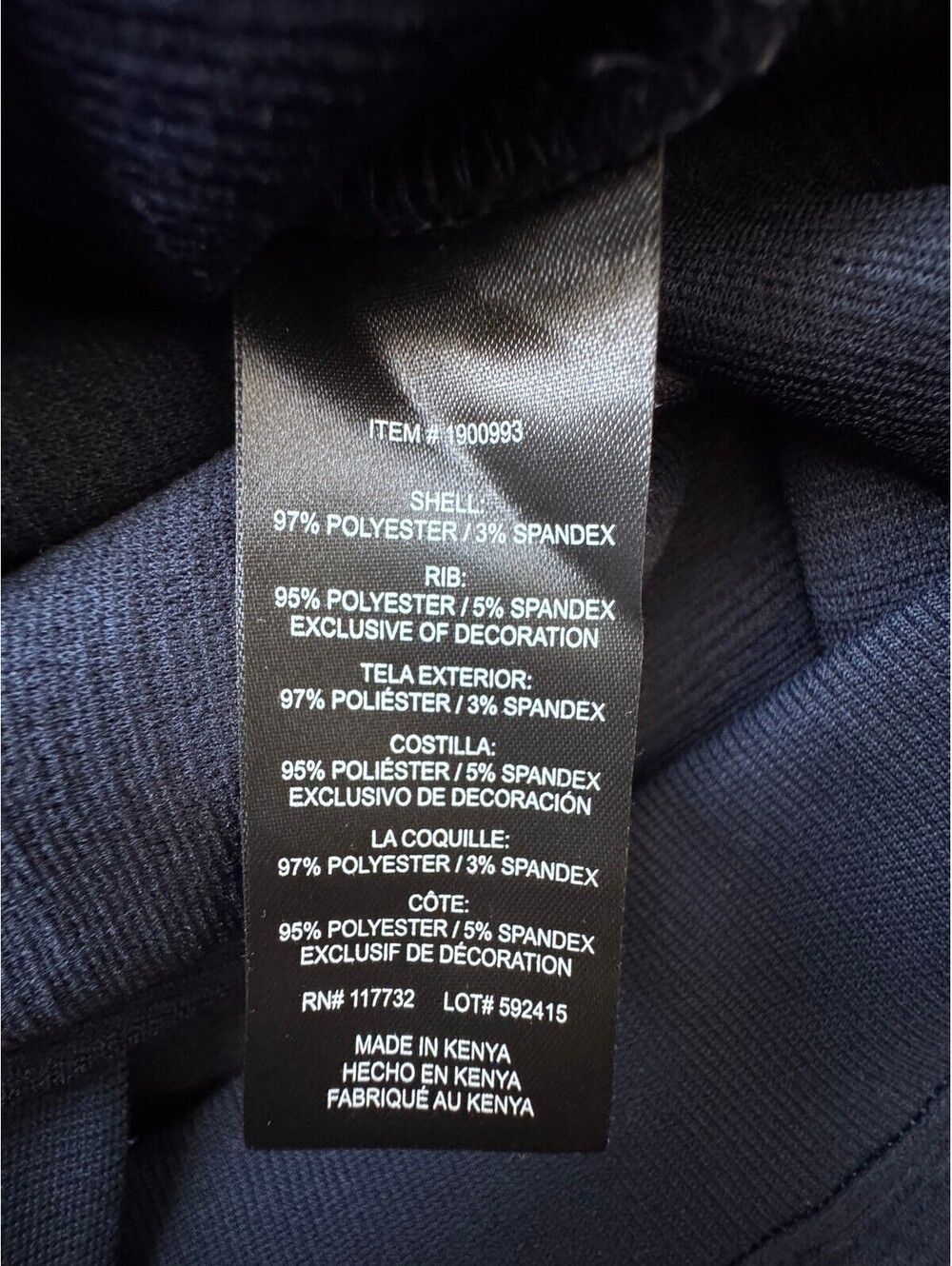 Gerry Men's Navy Textured Crewneck XL Sweatshirt Minimalist Outdoor Stretch Top - Picture 7 of 8